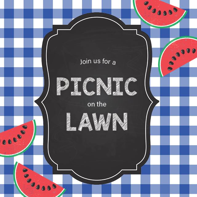 Picnic on the Lawn
September 15, 11 AM – 1 PM, South Parking Lot & Chapel Lawn
Join us on the south parking lot and chapel lawn after 10 AM worship for food, fellowship, and fun!


